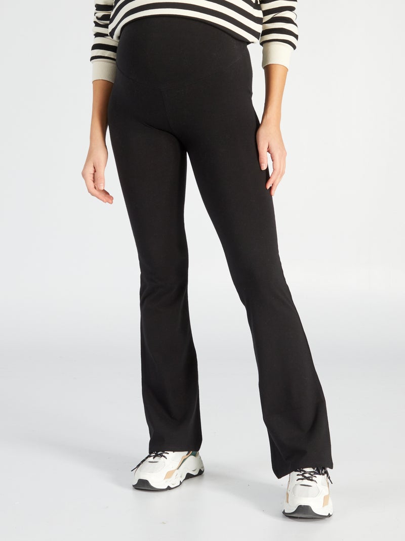 Pantalón premamá bootcut/flare negro - Kiabi