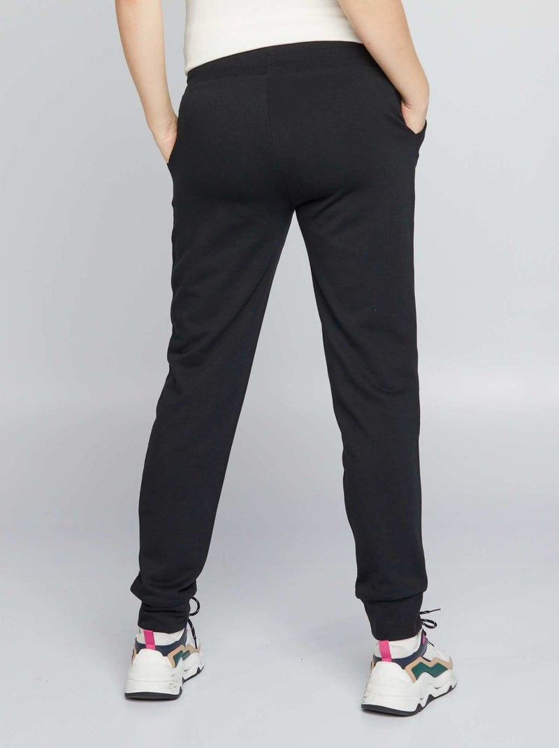 Pantalón premamá de felpa NEGRO - Kiabi