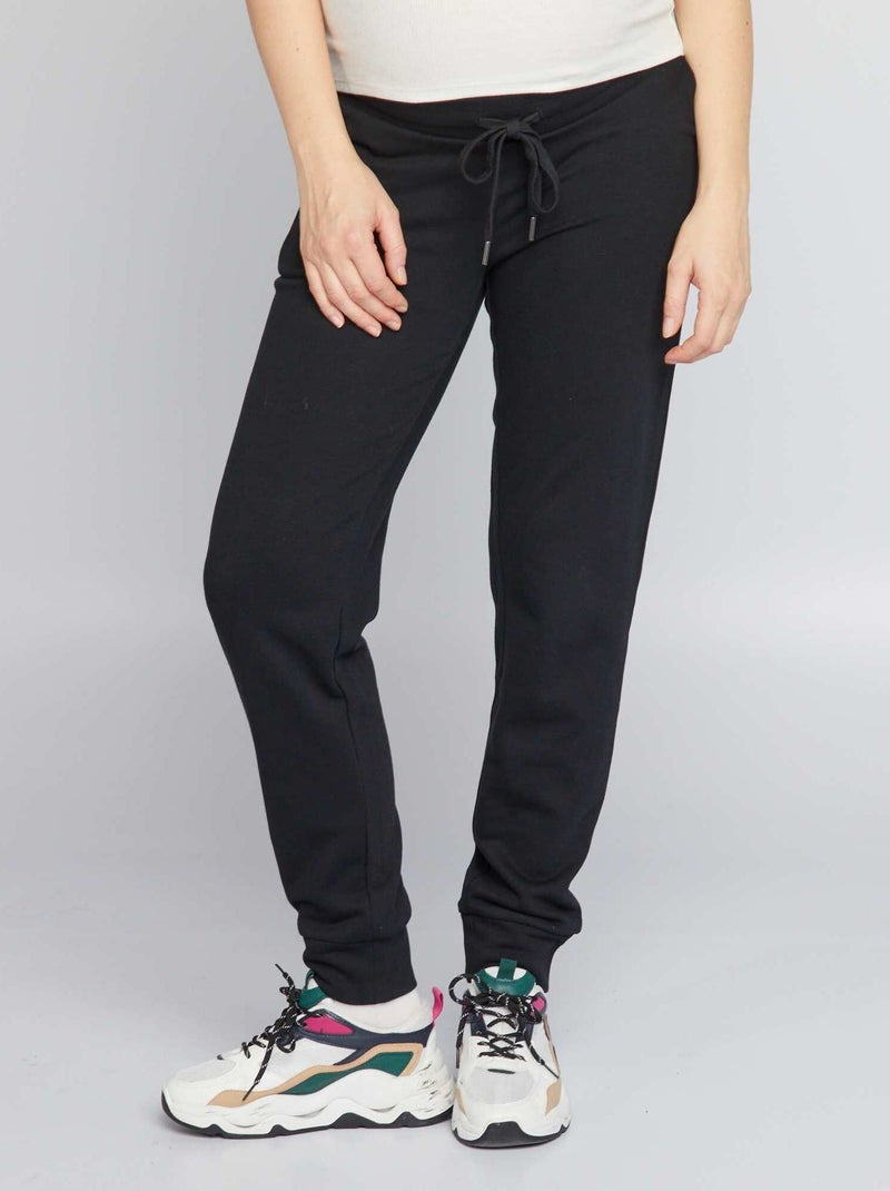 Pantalón premamá de felpa NEGRO - Kiabi