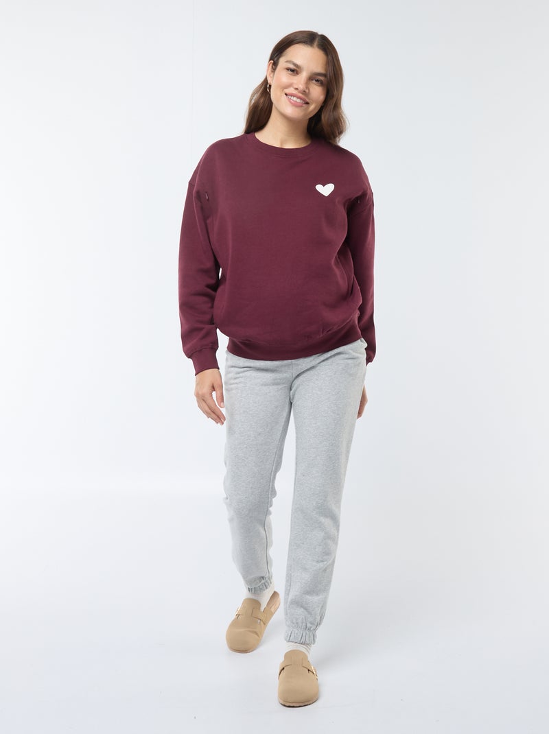 Pantalón premamá de jogging Gris - Kiabi