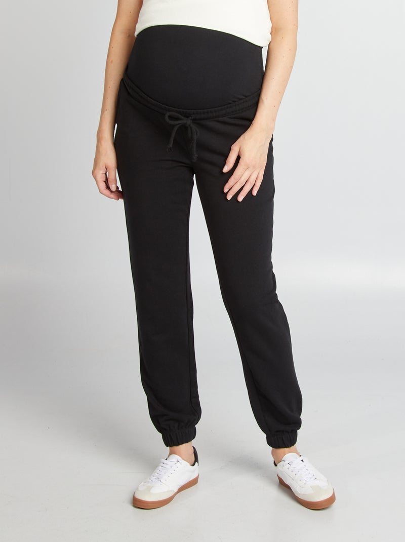 Pantalón premamá de jogging negro - Kiabi