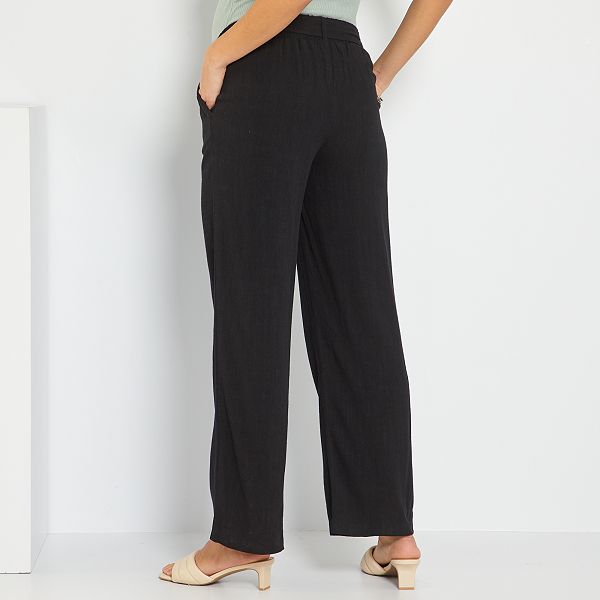 Pantalón premamá de lino Premamá - negro - Kiabi - 20,00€
