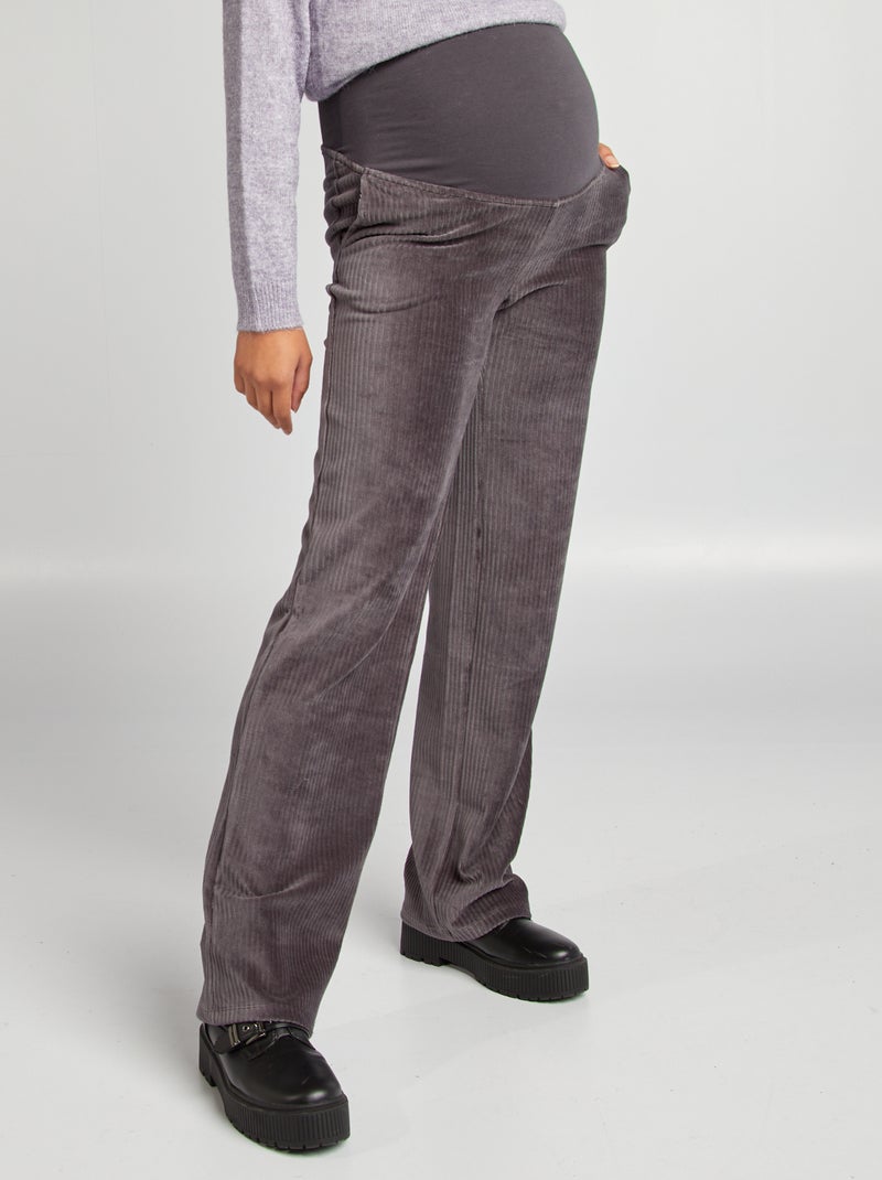 Pantalón premamá de pana NEGRO - Kiabi