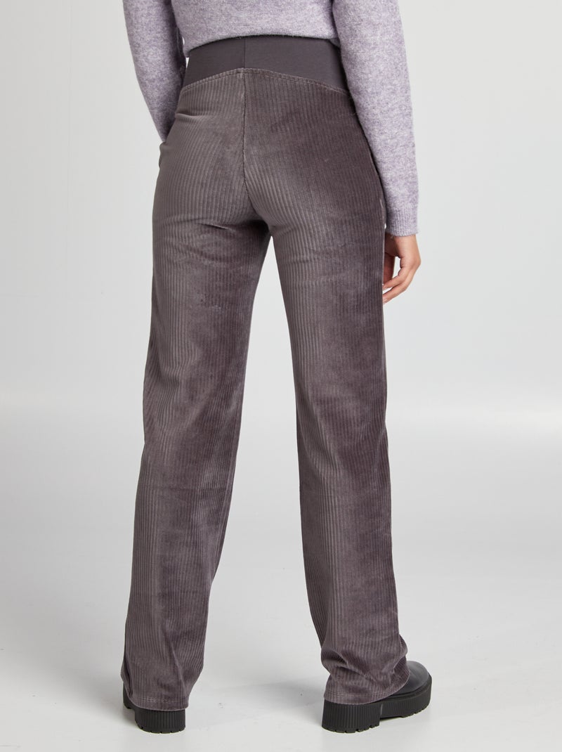 Pantalón premamá de pana NEGRO - Kiabi