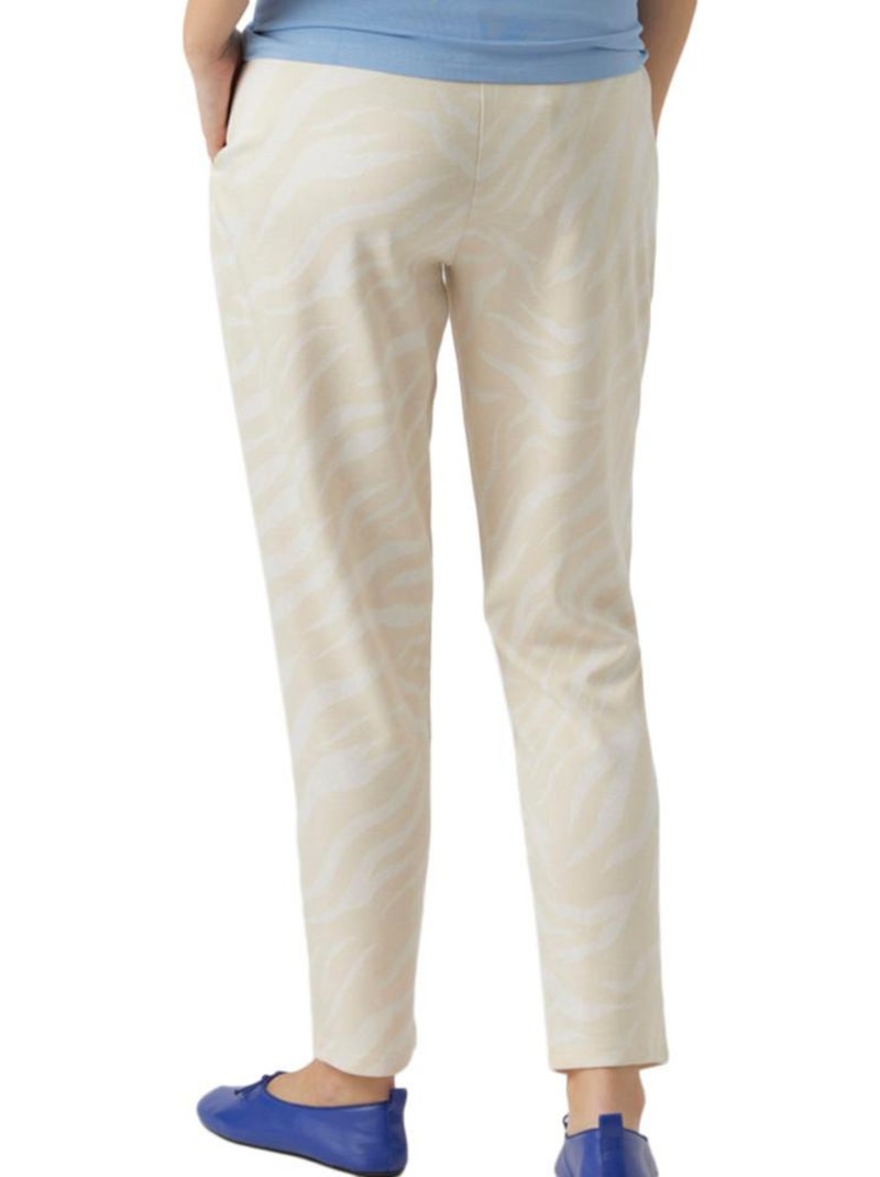 Pantalón premamá mamalicious Beige/Blanco - Kiabi