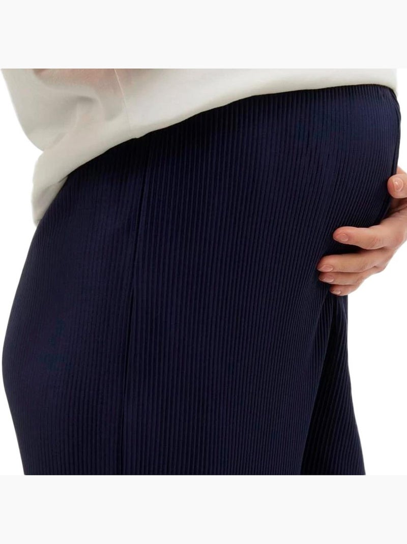 Pantalón Premamá Plisado Mamalicious Azul marino - Kiabi