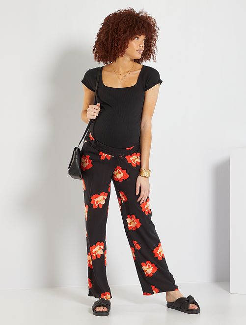Pantalón premamá vaporoso - NEGRO - Kiabi - 20.00€