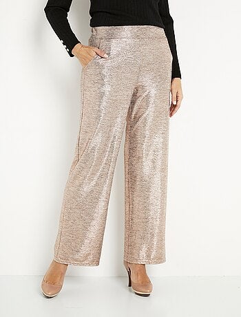 Pantalón punto brillo cintura ancha elástica - Afibel