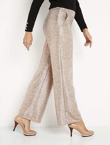 Pantalón punto brillo cintura ancha elástica - Afibel