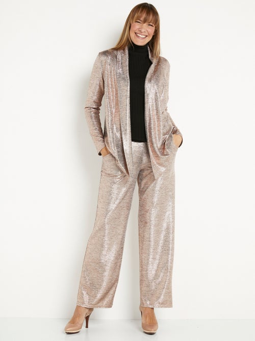 Pantalón punto brillo cintura ancha elástica - Afibel - Kiabi