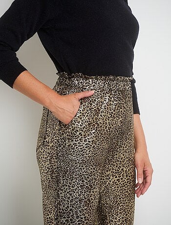 Pantalón punto estampado metalizado - AFIBEL