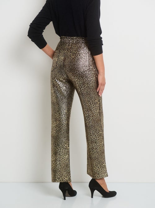 Pantalón punto estampado metalizado - AFIBEL - Kiabi