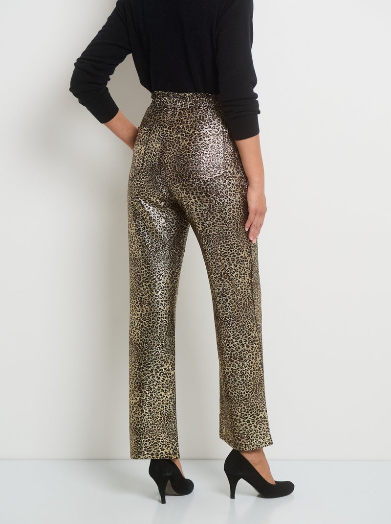 Pantalón punto estampado metalizado - AFIBEL Multicolor - Kiabi