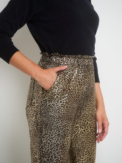 Pantalón punto estampado metalizado - AFIBEL - Kiabi