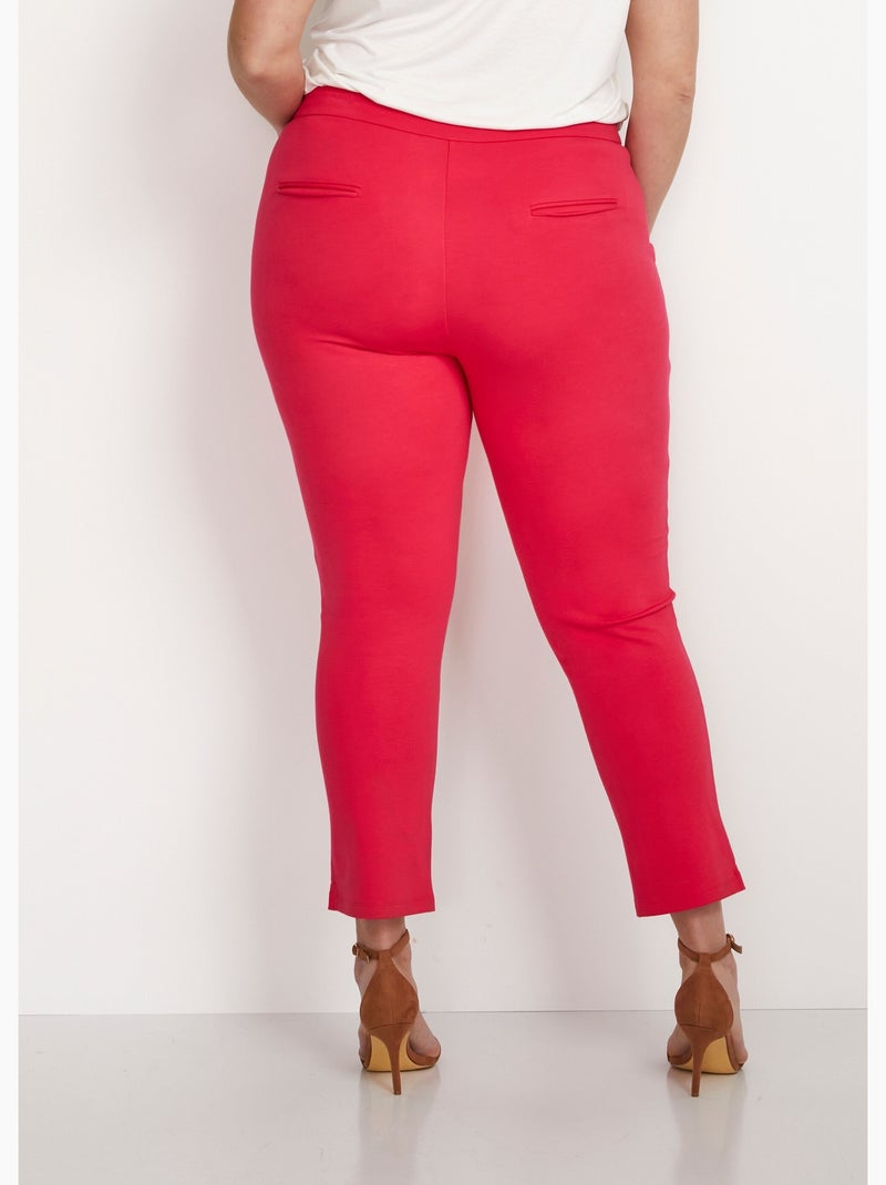 Pantalón recto 7/8 de malla Milano - Afibel Rosa - Kiabi