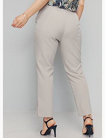 Pantalón recto 7/8 liso sin arrugas - Afibel