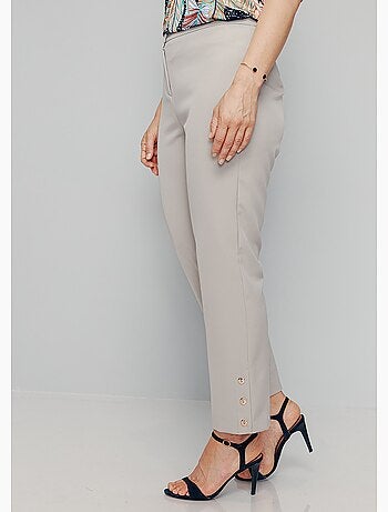 Pantalón recto 7/8 liso sin arrugas - Afibel