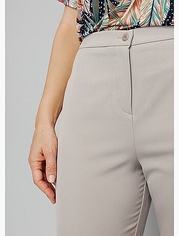 Pantalón recto 7/8 liso sin arrugas - Afibel