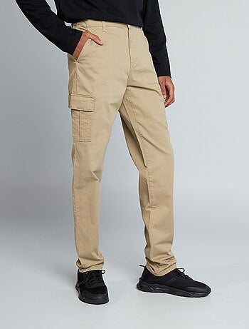 Pantalón recto con bolsillos en los laterales +1,90 m - L36