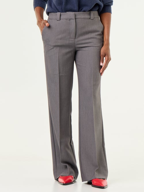 Pantalón recto con cintura ceñida - Kiabi