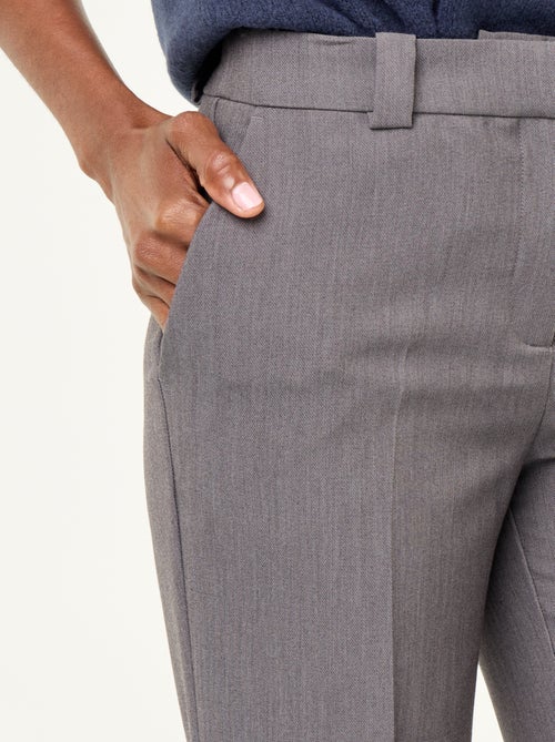 Pantalón recto con cintura ceñida - Kiabi