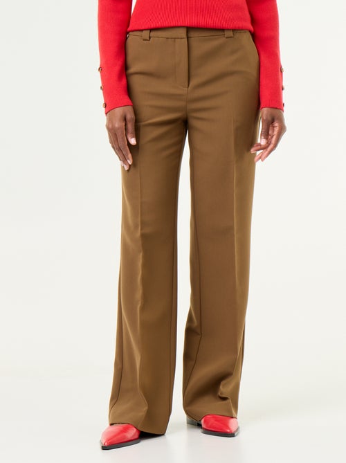 Pantalón recto con cintura ceñida - Kiabi