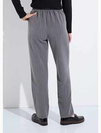 Pantalón recto con cintura elástica 3/4 - Afibel