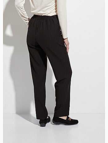 Pantalón recto con cintura elástica 3/4 - Afibel