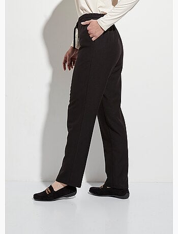 Pantalón recto con cintura elástica 3/4 - Afibel