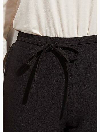 Pantalón recto con cintura elástica 3/4 - Afibel