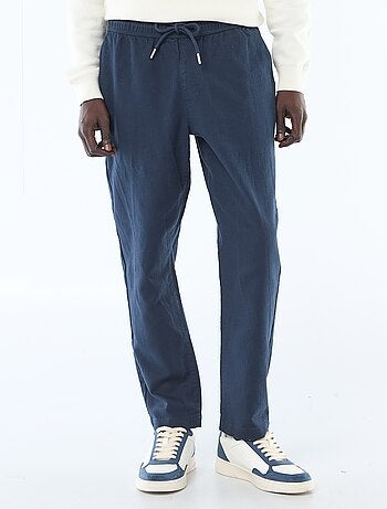 Pantalón recto con cintura elástica