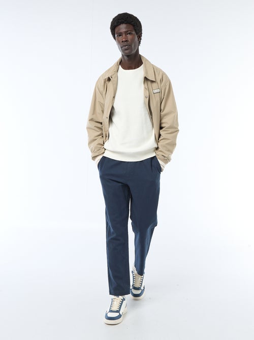 Pantalón recto con cintura elástica - Kiabi