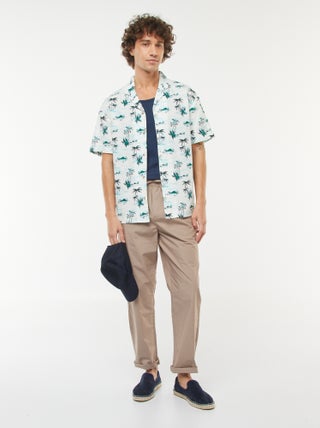 Pantalón recto con cintura elástica
