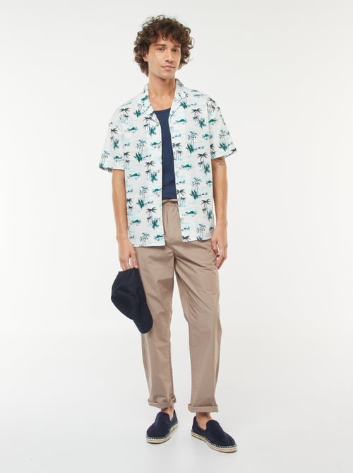 Pantalón recto con cintura elástica - Kiabi