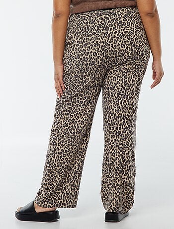 Pantalón recto con cintura elástica + cintas