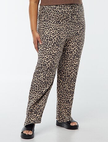 Pantalón recto con cintura elástica + cintas