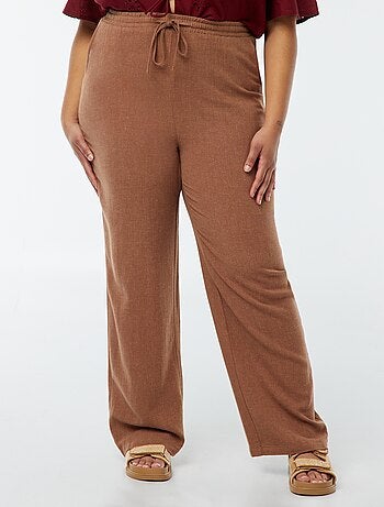 Pantalón recto con cintura elástica + cintas