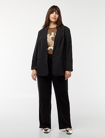 Pantalón recto con cintura elástica + cintas