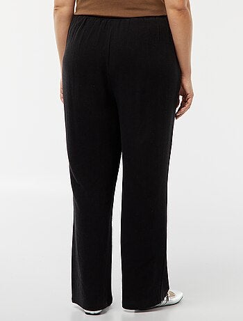Pantalón recto con cintura elástica + cintas