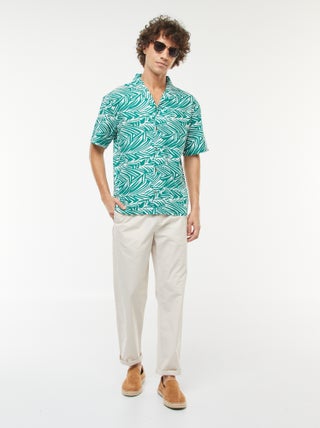 Pantalón recto con cintura elástica