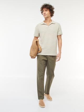 Pantalón recto con cintura elástica