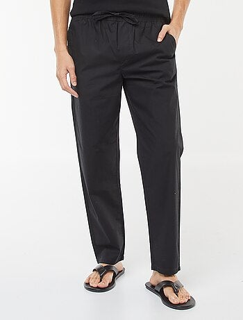 Pantalón recto con cintura elástica