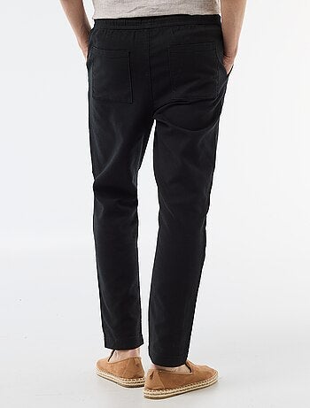 Pantalón recto con cintura elástica