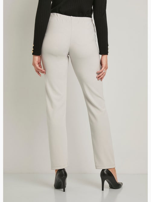 Pantalón recto con cintura elástica y punto canalé - Afibel - Kiabi Pantalón recto con cintura elástica y punto canalé - Afibel - Kiabi