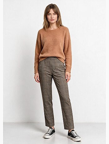 Pantalón recto con cintura semielástica - afibel