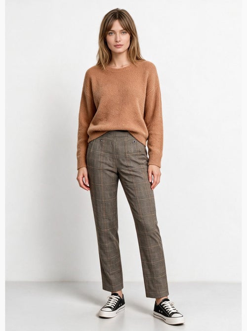 Pantalón recto con cintura semielástica - afibel - Kiabi Pantalón recto con cintura semielástica - afibel - Kiabi