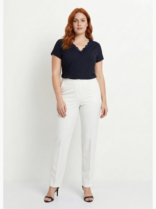 Pantalón recto con cintura semielástica - Afibel - Kiabi