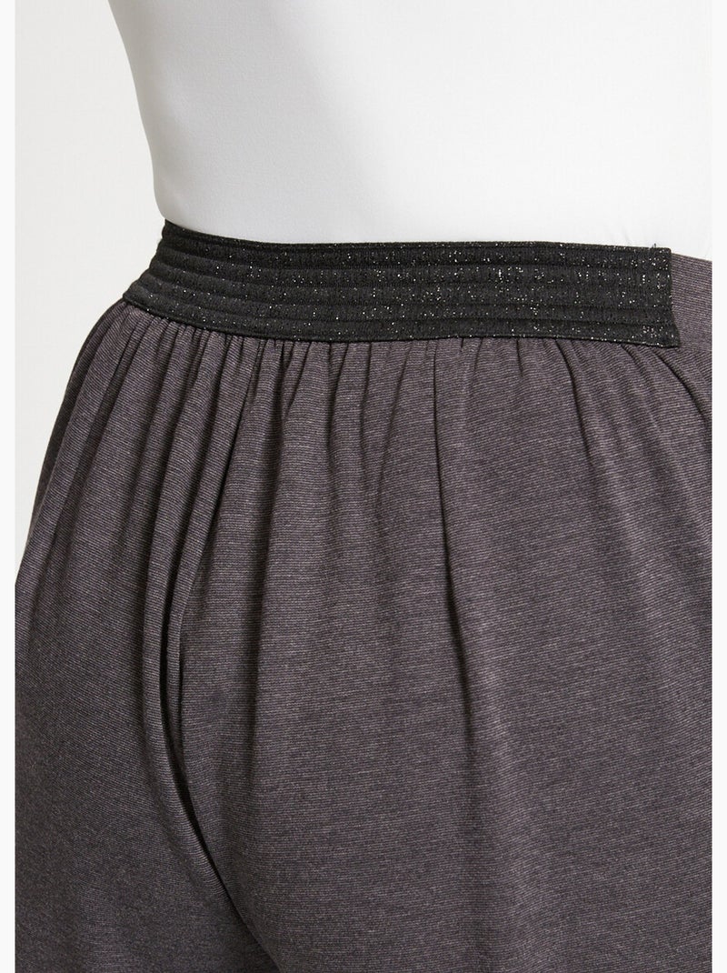 Pantalón recto con cintura semielástica - Afibel Gris - Kiabi