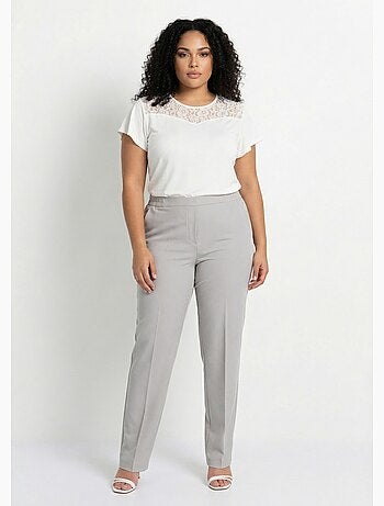 Pantalón recto con cintura semielástica - Afibel