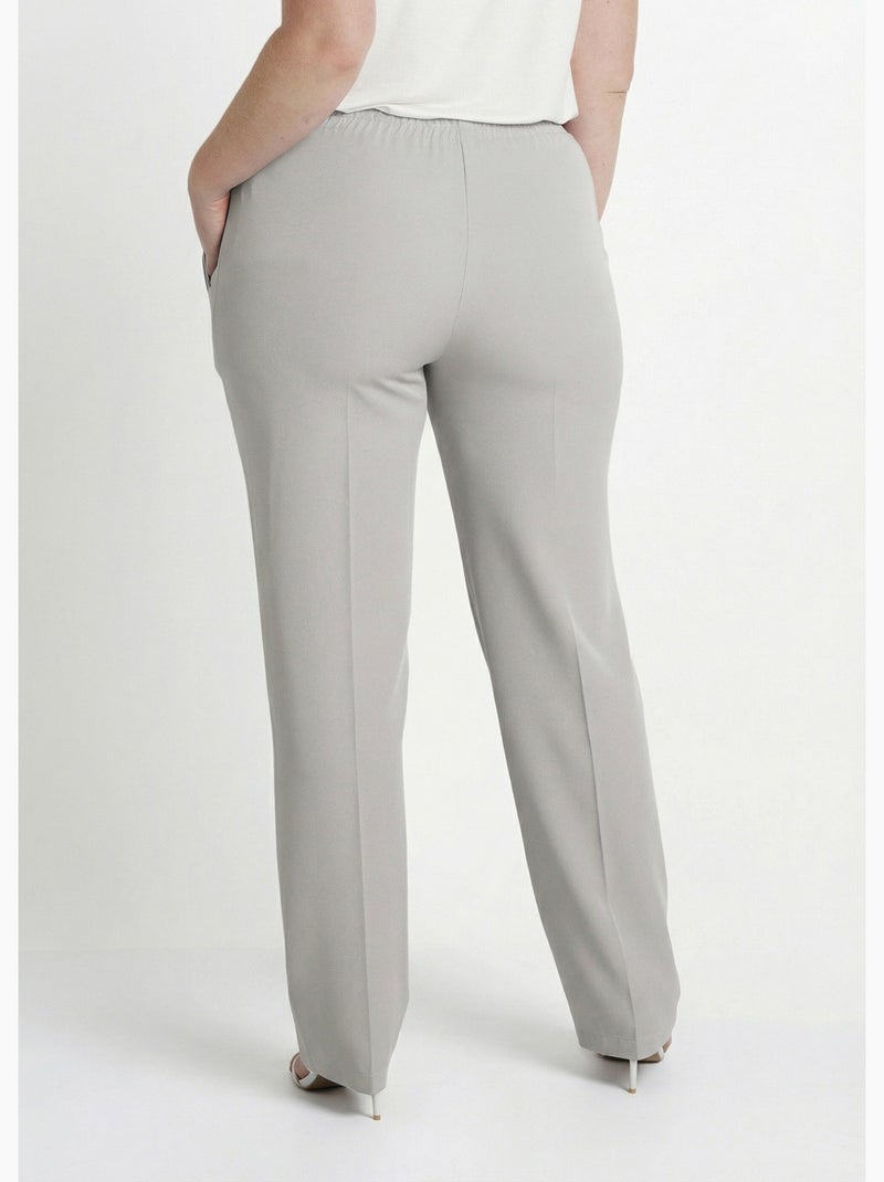 Pantalón recto con cintura semielástica - Afibel Plata - Kiabi